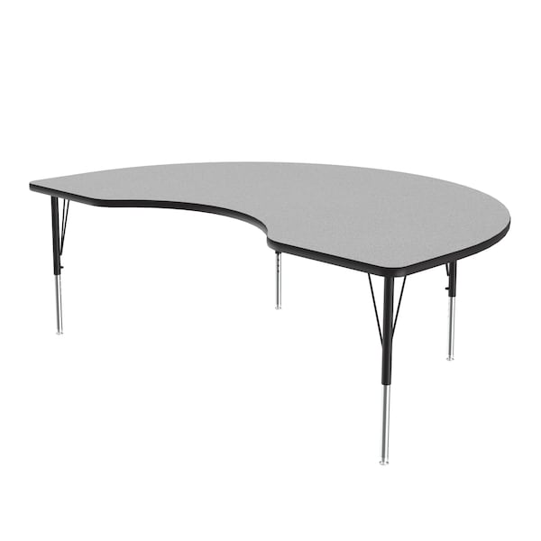 Correll Kidney Adjustable Height Activity Kids School Table, High Pressure Laminate, Gray Granite A4872-KID-15 - main